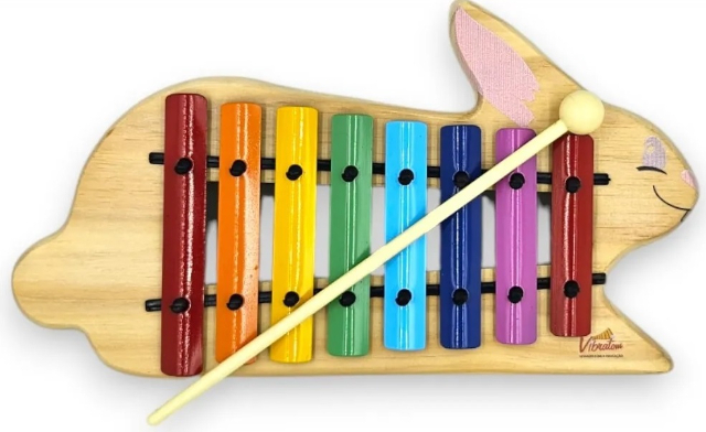 METALOFONE COLORIDO INFANTIL JOG VIBRATOM COELHO P2239 C�D 5439