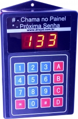 PS2Daz - Painel de Senha 2 digitos azul Food Truck Lanchonete