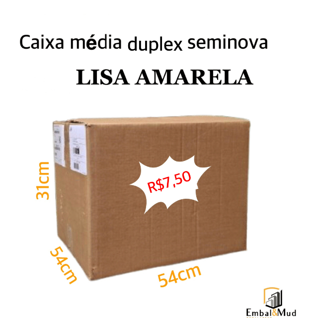 Caixa mdia LISA AMARELA