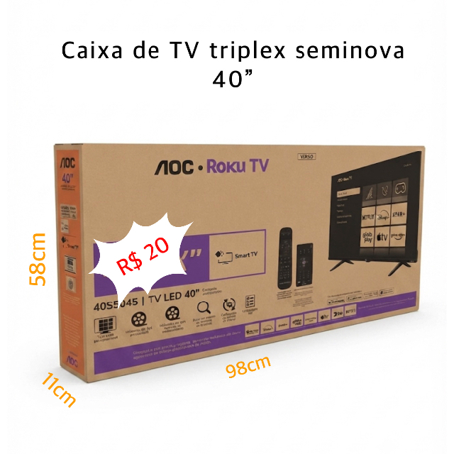 Caixa de tv 40?