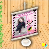 Mini Banner de Mesa com Haste e Pedestal 27 x 15 cm
