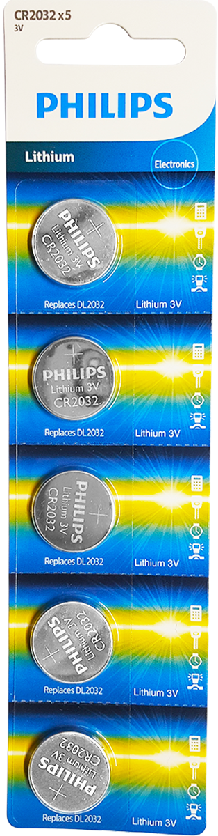 Cartela de Bateria CR2032 3v PHILIPS c/5 unidades?cache=