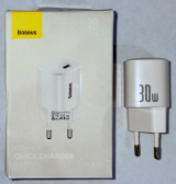 Carregador Baseus USB-C 30W - Fonte ( Cabo n�o incluso )