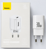 Carregador Baseus USB-C 30W - Fonte ( Cabo n�o incluso )