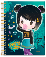 CADERNO CD ROCKER GIRL 15 MT 300FLS