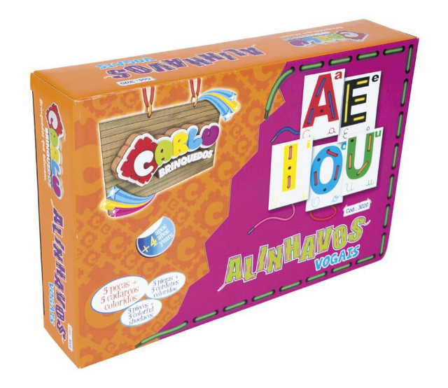 Alinhavos Vogais Jogo Educativo, 4+ Anos, 5 Pe�as , Multicolorido, 3020?cache=20250904161606
