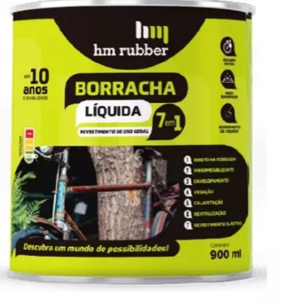 Borracha Liquida 7 Em 1 Hm Rubber 900ml - Cinza- Multissuperficie