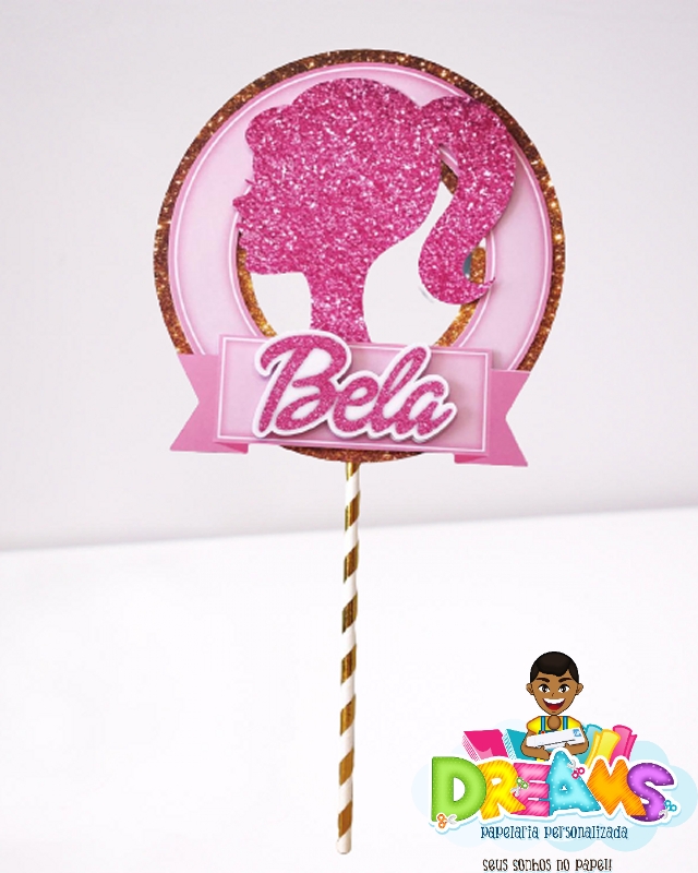 Topo de bolo Barbie por R$18,00