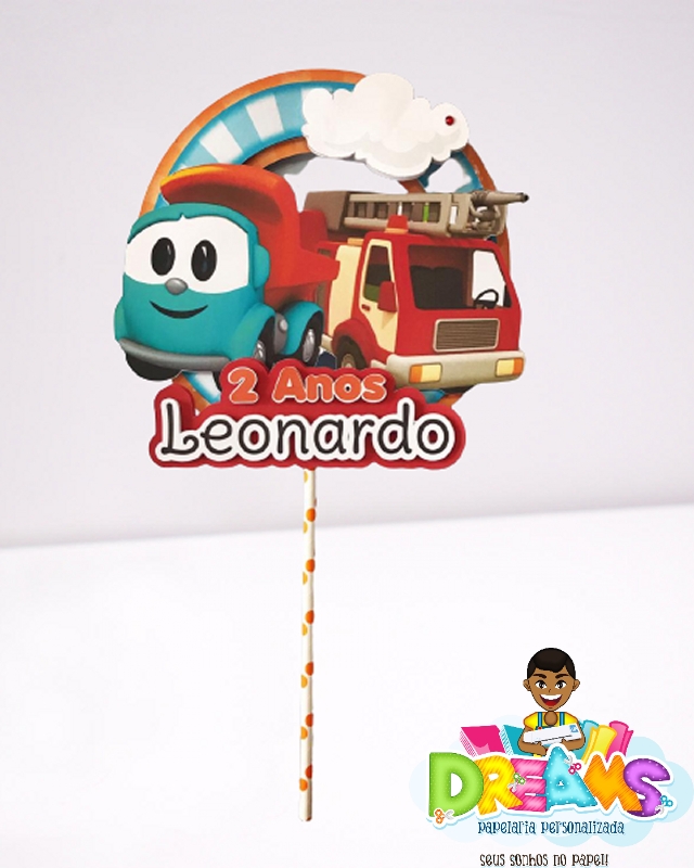 Léo e o caminhão  Festa de caminhão, Festa infantil carrinhos, Festa  infantil em casa