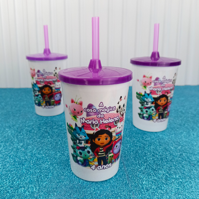  Coponudo personalizado A casa mgica da Gabby 480ml