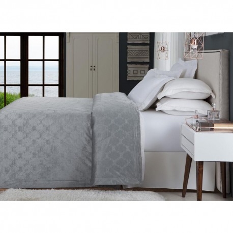  Cobreleito Casal Corttex Deluxe Livin Art Geomtrico Cinza