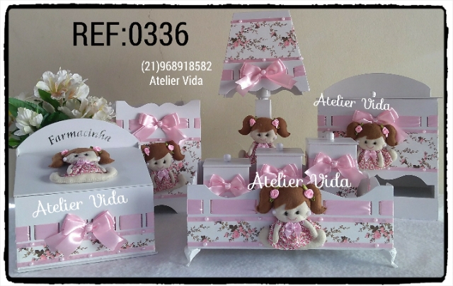 Kit Higiene Boneca Floral rosa (REF:0336)