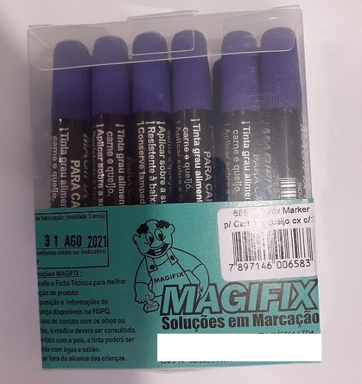 Marcador violeta para Carne/Queijo, Magifix Marker 685, caixa com 12 unidades
