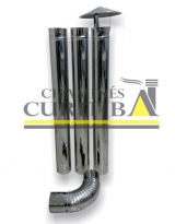 A - KIT CHAMINE FOG�O A LENHA INOX 430 - 115 MM