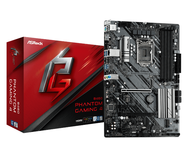 Placa Me AsRock B460 Phantom Gaming 4 (LGA 1200/DDR4/HDMI/2x PCIe/M.2/USB3.2)