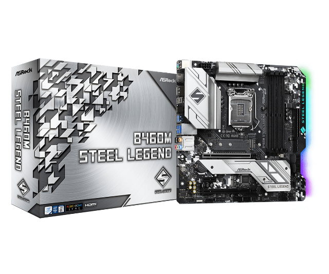 Placa Me AsRock B460M Steel Legend (LGA 1200/DDR4/HDMI/DisplayPort/2x PCIe/M.2/USB3.2/RGB Sync)