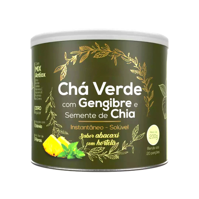 Ch Verde c/ Gengibre e Semente de Chia 