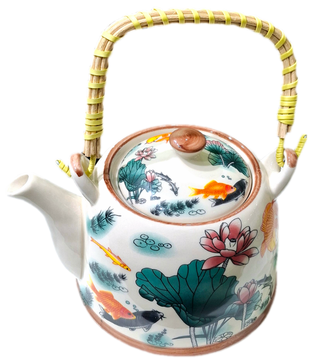 Bule Decorativo verde e branco 900 ml