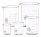 Copo de Becker (becher, bequer) de vidro forma baixa D 100 mL - caixa com 12 copos (PHX)