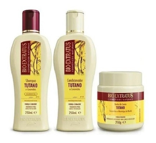 Kit Tutano E Ceramidas Bio Extratus Shampoo + Cond + Mscara
