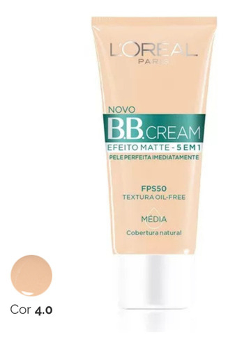 Bb Cream Efeito Matte 5 Em 1 Fps50 M�dia/4.0 30ml Lor�al Paris