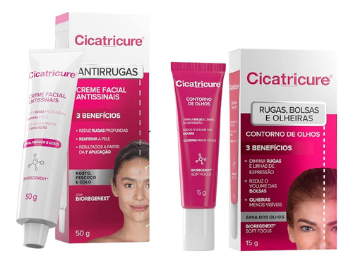 Cicatricure Creme Antissinais 50g + Contorno Dos Olhos 15g