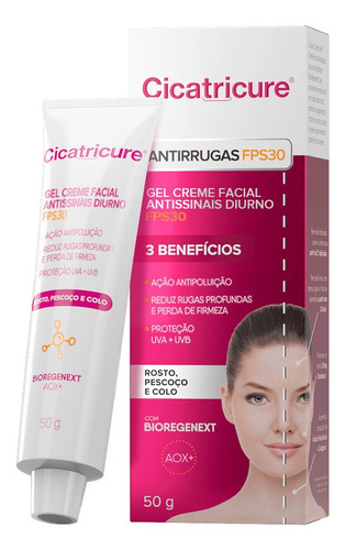 Cicatricure Gel Creme Antissinais Fps 30 50ml