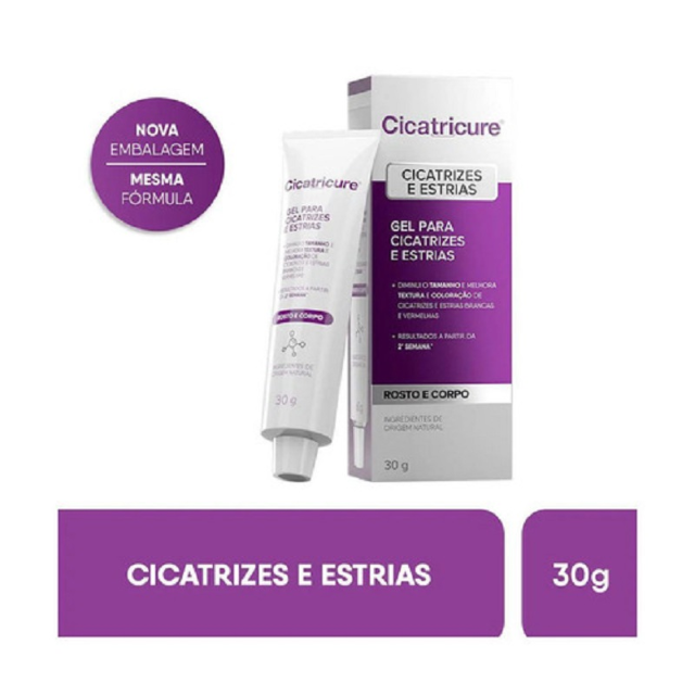 CICATRICURE GEL PARA CICATRIZES E ESTRIAS 30GR