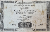 Revoluo Francesa. Assignar 10 Livres 1792. N011