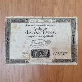 Revoluo Francesa. Assignar 10 Livres 1792. N013