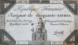 Revoluo Francesa. Assignar 50 Livres 1792. N018