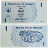 #37 Zimbabwe 1 Dollar 2006 Fe