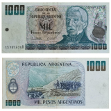 #317 Argentina 1.000 Pesos 1984 Mbc