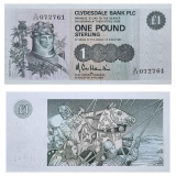 #211c Esccia 1 Pound 1985, Clydesdale Bank. SobFe