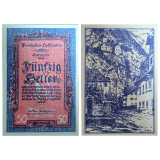 #3 Lichtenstein 50 Heller 1920 Fe. Pe�a chave de muita cole��o