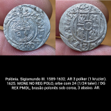 Pol�nia, Sigismundo III 1589-1632. AR 3 Polker (1 Kruzier). MR4
