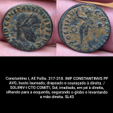 Constantino I, AE Follis. 317-318. MR8
