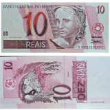 C292 10 Reais, BC, 1� de s�rie 0001 e numera��o baixa, 999. Malan e Fraga Neto SobFe