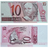 C292 10 Reais, BC, 1� de s�rie 0001 e numera��o baixa, 144. Malan e Fraga Neto FE.