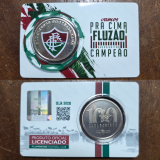 Medalha dos 100 Anos do Est�dio das Laranjeiras, cunhado pela CMB, com selo hologr�fico e c�d.