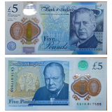 Pol�mero. Reino Unido 5 Pound 2023 Fe. Rei Charles