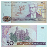 C184 C�dula 50 Cruzados 1988. 1� de s�rie 