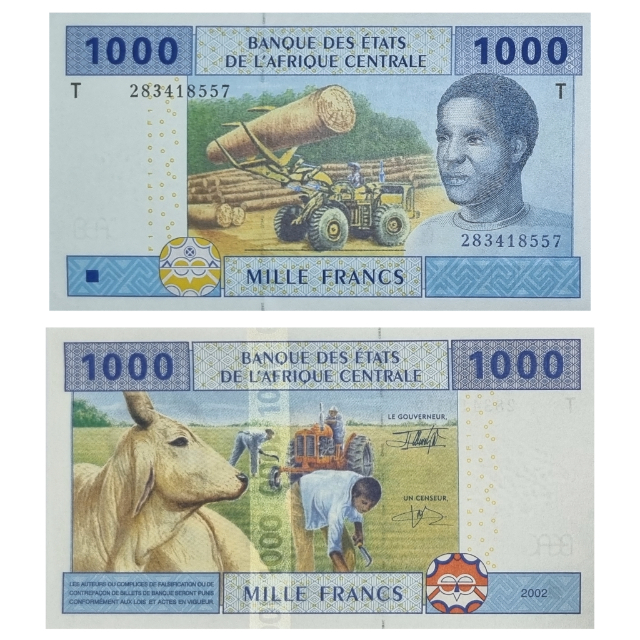 #107T Congo 1000 Francos 2002 FE