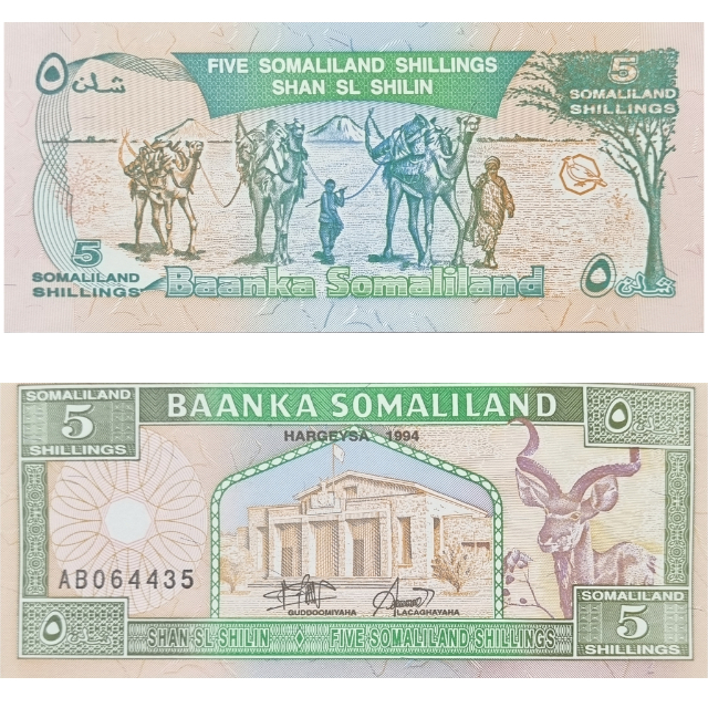 #1 Somalilndia 5 Shillings 1994 - Somlia