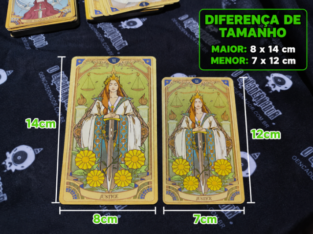 Carta Tarot Grande 80x140mm VERSO EM BRANCO