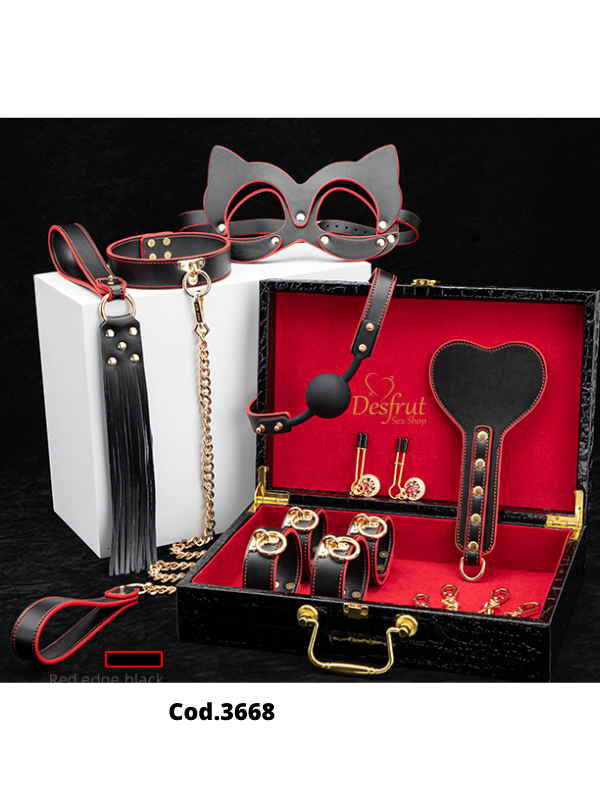 KIT SADO BONDAGE DE LUXO C/MALETA - COD 3668