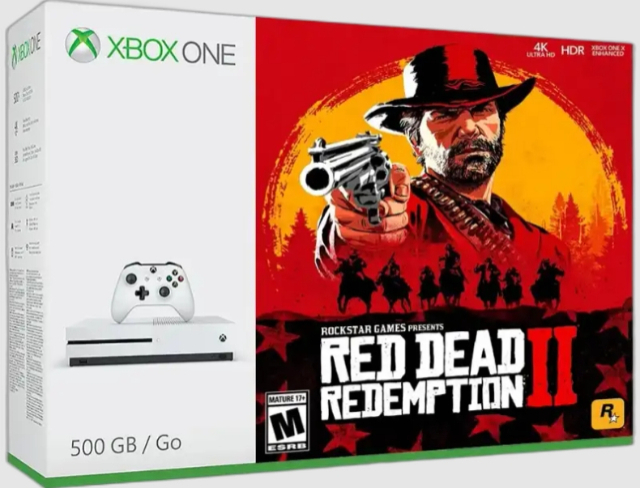 Xbox One S 500GB RED DEAD 2 + GTA V