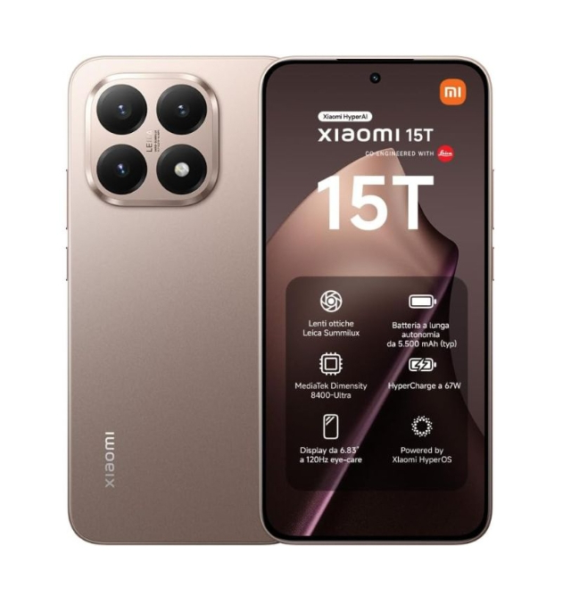 XIAOMI 15T 512GB 12RAM CAMERA LEICA DOURADO - NATAL GR�TIS Mochila e Pel�cula