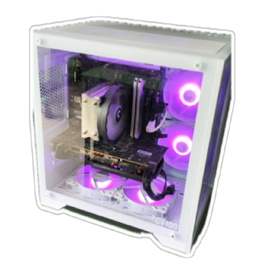 PC GAMER RX580 8GB B560M PRO-E i5 10ª 16GB 3200mhz M.2 750GB Gabinete Aquario Branco