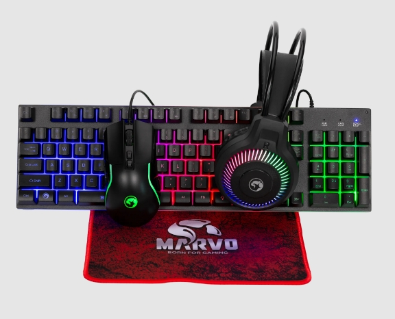 Combo 4 em 1 Teclado RGB Mecanico